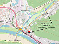 Kartenausschnitt Strecke 10
