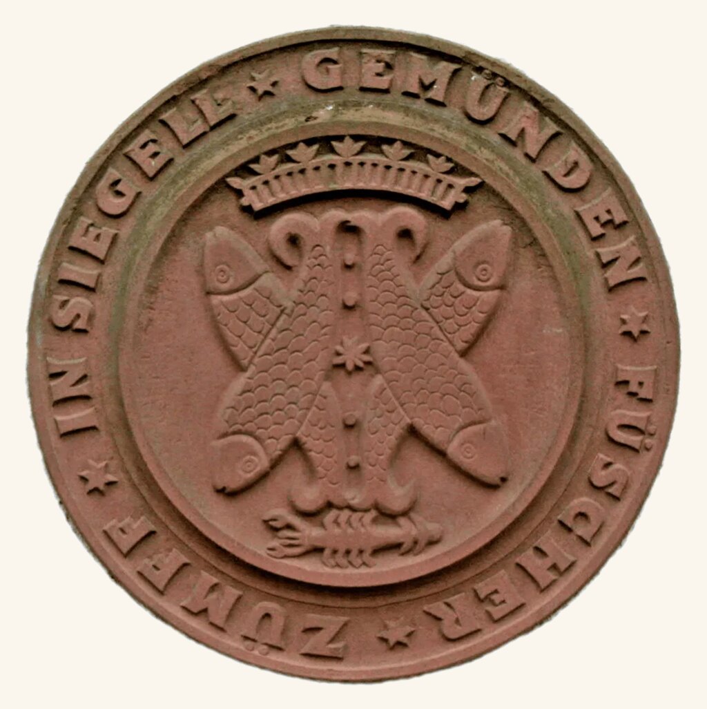 Das Wappen der Fischerzunft Gemünden